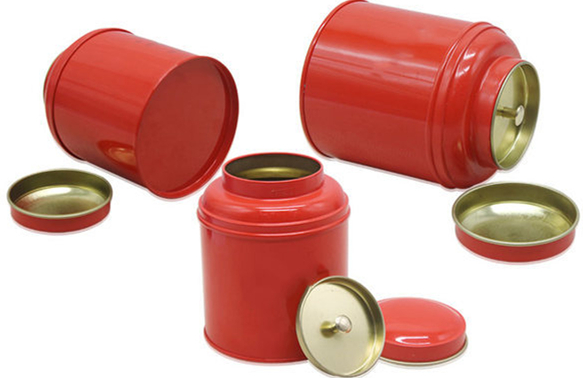 紅色喜(xǐ)慶茶葉(ye)罐